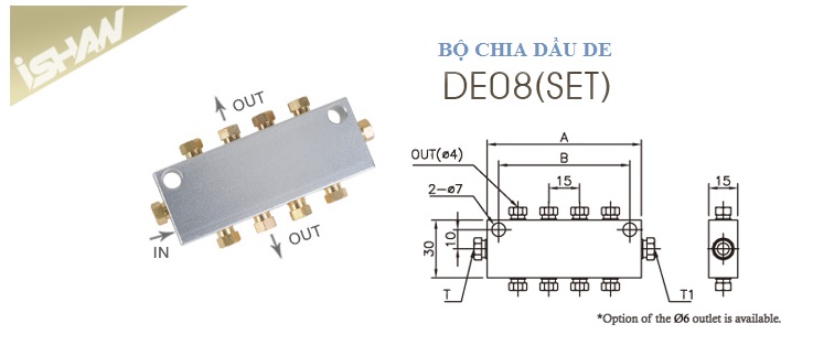 Bộ chia dầu DE Ishan
