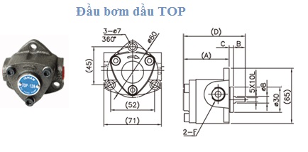Đầu bơm dầu TOP ISHAN