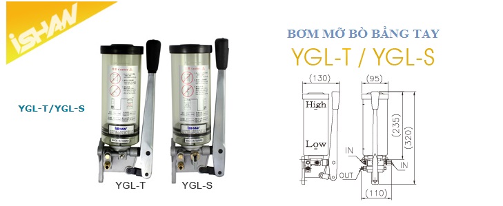 Máy bơm mỡ bò bằng tay YGL-T-YGL-S